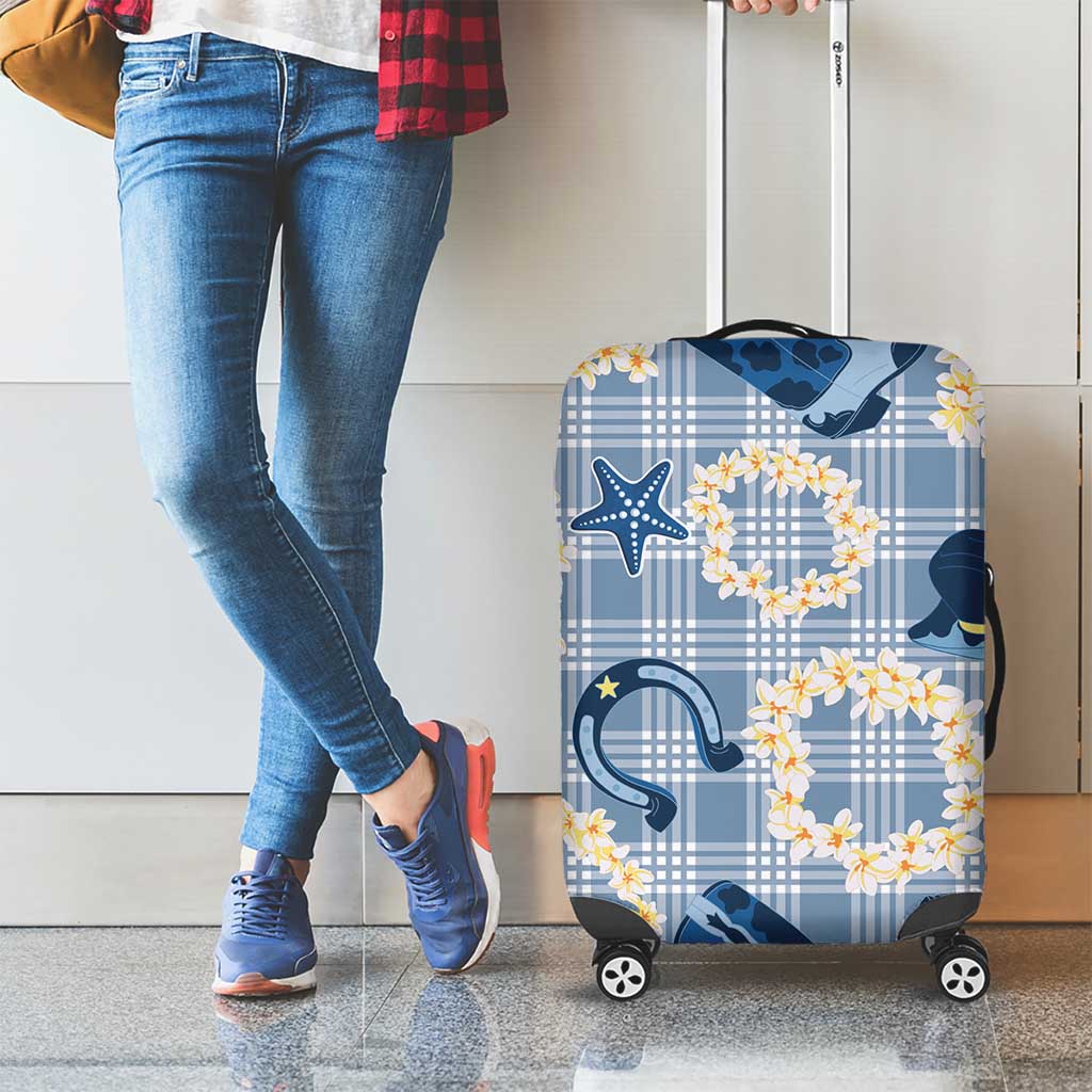 Aloha Hawaii Paniolo Jeans Palaka Luggage Cover Coastal Rodeo - Polynesian Pride