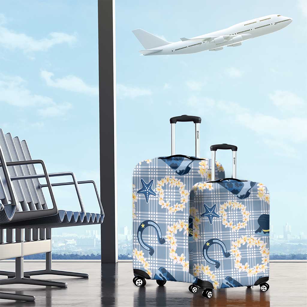 Aloha Hawaii Paniolo Jeans Palaka Luggage Cover Coastal Rodeo - Polynesian Pride
