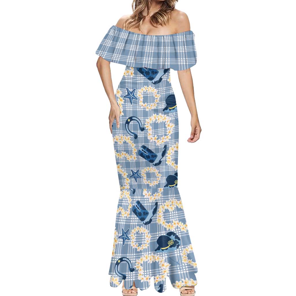 Aloha Hawaii Paniolo Jeans Palaka Mermaid Dress Coastal Rodeo - Polynesian Pride