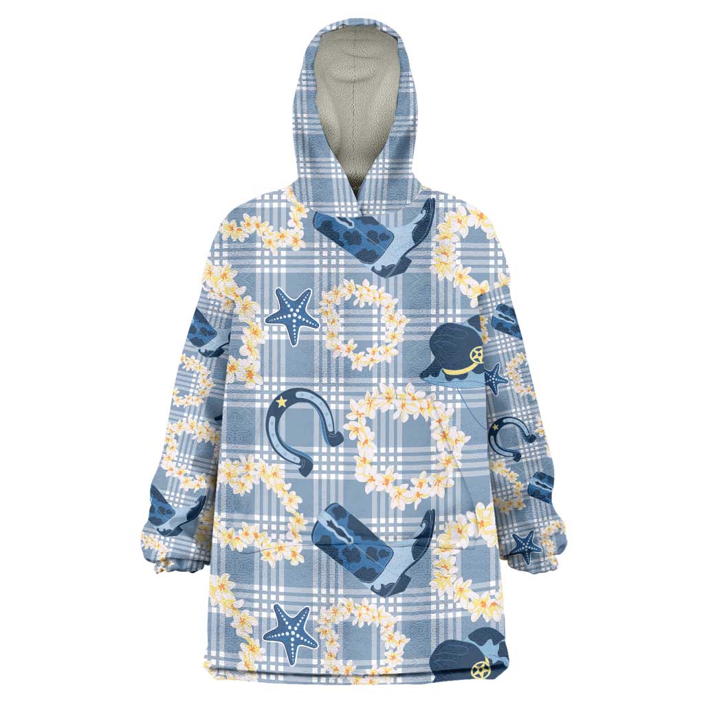 Aloha Hawaii Paniolo Jeans Palaka Wearable Blanket Hoodie Coastal Rodeo - Polynesian Pride