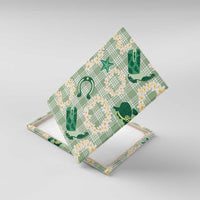 Aloha Hawaii Paniolo Mint Palaka Canvas Wall Art Coastal Rodeo - Polynesian Pride