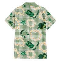 Aloha Hawaii Paniolo Mint Palaka Family Matching Long Sleeve Bodycon Dress and Hawaiian Shirt Coastal Rodeo LT7 - Polynesian Pride
