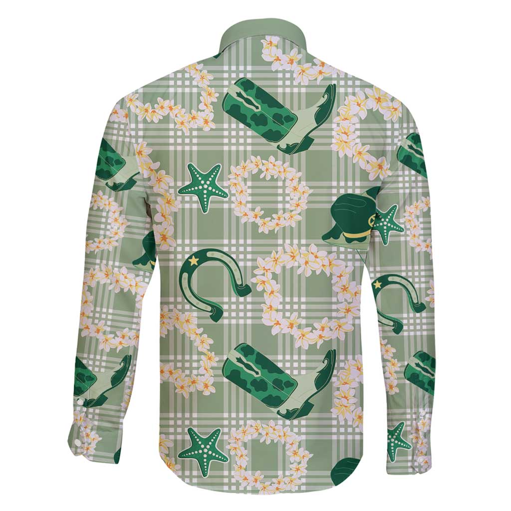 Aloha Hawaii Paniolo Mint Palaka Family Matching Mermaid Dress and Hawaiian Shirt Coastal Rodeo LT7 - Polynesian Pride