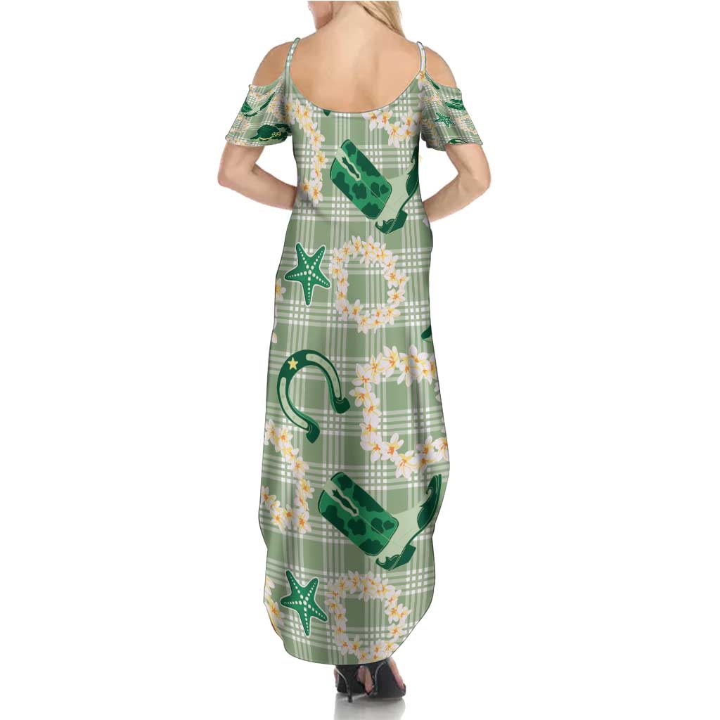 Aloha Hawaii Paniolo Mint Palaka Family Matching Summer Maxi Dress and Hawaiian Shirt Coastal Rodeo LT7 - Polynesian Pride