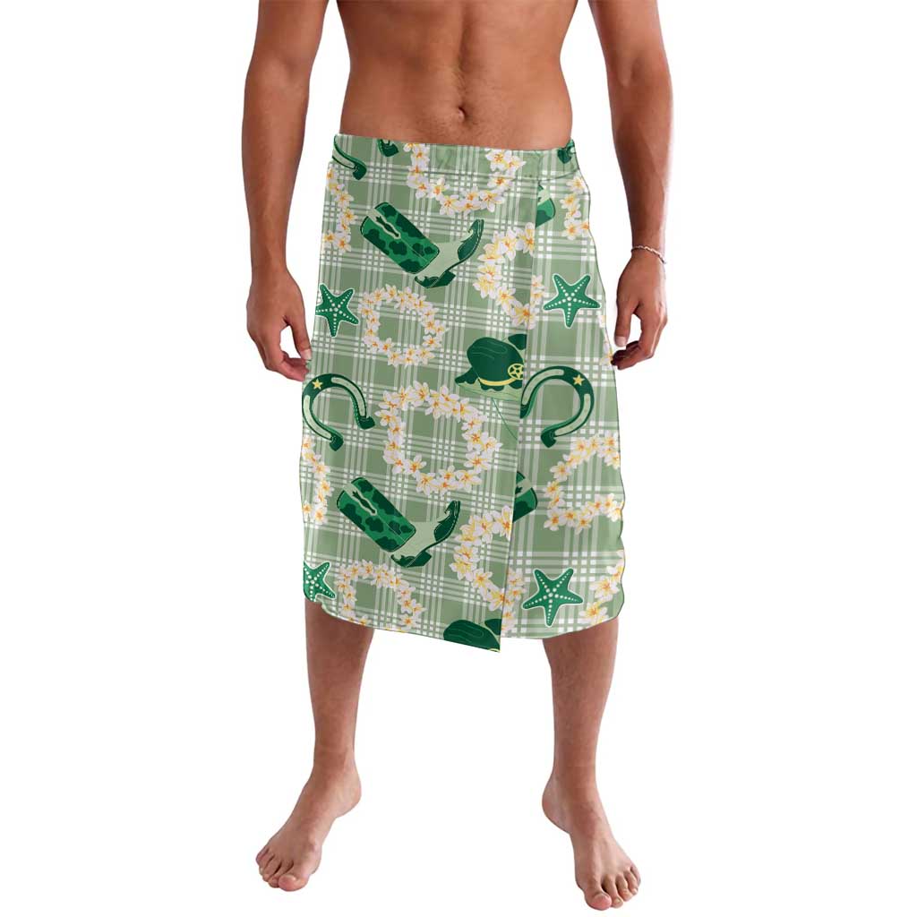 Aloha Hawaii Paniolo Mint Palaka Lavalava Coastal Rodeo - Polynesian Pride