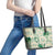Aloha Hawaii Paniolo Mint Palaka Leather Tote Bag Coastal Rodeo - Polynesian Pride