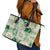 Aloha Hawaii Paniolo Mint Palaka Leather Tote Bag Coastal Rodeo - Polynesian Pride