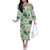 Aloha Hawaii Paniolo Mint Palaka Off The Shoulder Long Sleeve Dress Coastal Rodeo - Polynesian Pride