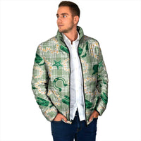 Aloha Hawaii Paniolo Mint Palaka Padded Jacket Coastal Rodeo - Polynesian Pride