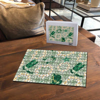 Aloha Hawaii Paniolo Mint Palaka Puzzle Coastal Rodeo - Polynesian Pride