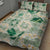 Aloha Hawaii Paniolo Mint Palaka Quilt Bed Set Coastal Rodeo - Polynesian Pride