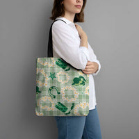 Aloha Hawaii Paniolo Mint Palaka Tote Bag Coastal Rodeo LT7 - Polynesian Pride