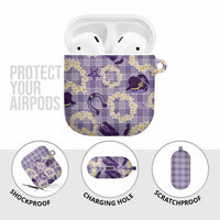 Aloha Hawaii Paniolo Lavender Palaka AirPods Case Coastal Rodeo - Polynesian Pride