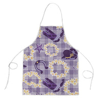 Aloha Hawaii Paniolo Lavender Palaka Apron Coastal Rodeo - Polynesian Pride