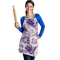 Aloha Hawaii Paniolo Lavender Palaka Apron Coastal Rodeo - Polynesian Pride