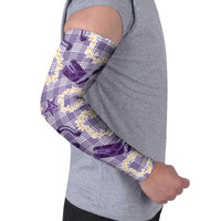Aloha Hawaii Paniolo Lavender Palaka Arm Sleeves Coastal Rodeo - Polynesian Pride