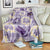 Aloha Hawaii Paniolo Lavender Palaka Blanket Coastal Rodeo - Polynesian Pride