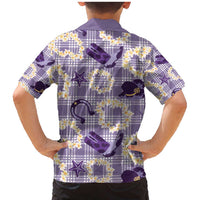 Aloha Hawaii Paniolo Lavender Palaka Family Matching Mermaid Dress and Hawaiian Shirt Coastal Rodeo LT7 - Polynesian Pride