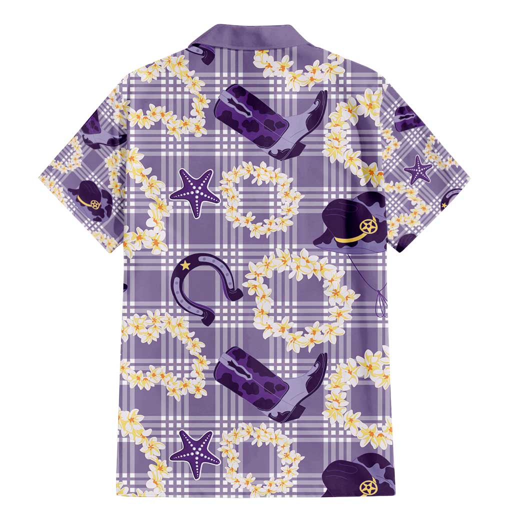 Aloha Hawaii Paniolo Lavender Palaka Family Matching Mermaid Dress and Hawaiian Shirt Coastal Rodeo LT7 - Polynesian Pride