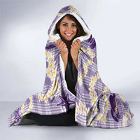 Aloha Hawaii Paniolo Lavender Palaka Hooded Blanket Coastal Rodeo - Polynesian Pride