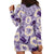 Aloha Hawaii Paniolo Lavender Palaka Hoodie Dress Coastal Rodeo - Polynesian Pride