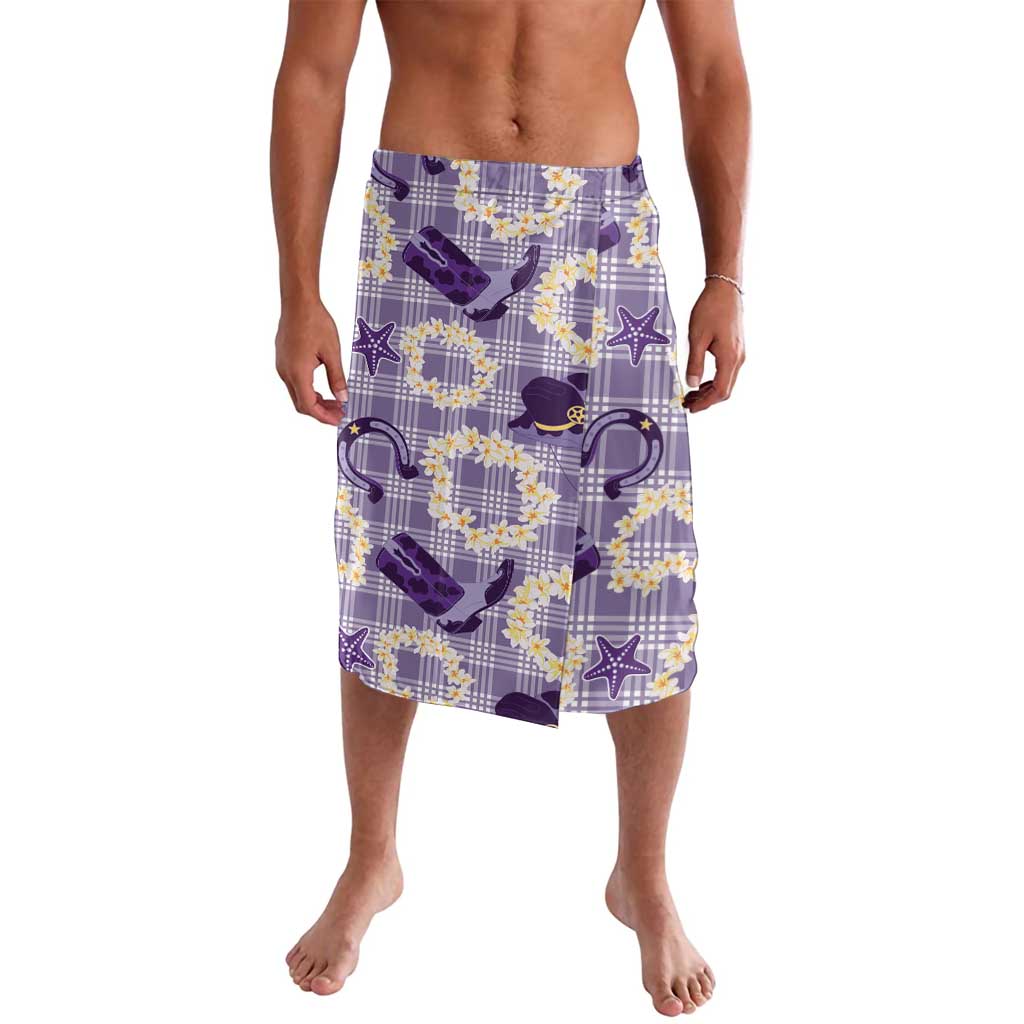 Aloha Hawaii Paniolo Lavender Palaka Lavalava Coastal Rodeo - Polynesian Pride
