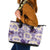 Aloha Hawaii Paniolo Lavender Palaka Leather Tote Bag Coastal Rodeo - Polynesian Pride