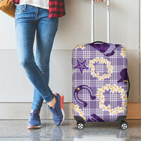 Aloha Hawaii Paniolo Lavender Palaka Luggage Cover Coastal Rodeo - Polynesian Pride