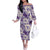 Aloha Hawaii Paniolo Lavender Palaka Off The Shoulder Long Sleeve Dress Coastal Rodeo - Polynesian Pride