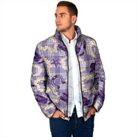 Aloha Hawaii Paniolo Lavender Palaka Padded Jacket Coastal Rodeo - Polynesian Pride