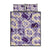 Aloha Hawaii Paniolo Lavender Palaka Quilt Bed Set Coastal Rodeo - Polynesian Pride