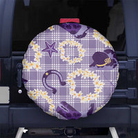 Aloha Hawaii Paniolo Lavender Palaka Spare Tire Cover Coastal Rodeo LT7 No hole Lavender - Polynesian Pride