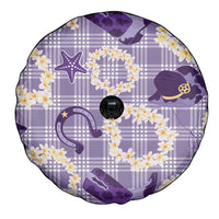 Aloha Hawaii Paniolo Lavender Palaka Spare Tire Cover Coastal Rodeo LT7 - Polynesian Pride