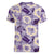 Aloha Hawaii Paniolo Lavender Palaka Women V-Neck T-Shirt Coastal Rodeo - Polynesian Pride