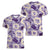 Aloha Hawaii Paniolo Lavender Palaka Women V-Neck T-Shirt Coastal Rodeo - Polynesian Pride