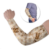 Aloha Hawaii Paniolo Khaki Palaka Arm Sleeves Coastal Rodeo - Polynesian Pride