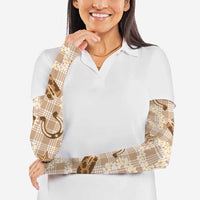 Aloha Hawaii Paniolo Khaki Palaka Arm Sleeves Coastal Rodeo - Polynesian Pride