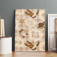 Aloha Hawaii Paniolo Khaki Palaka Canvas Wall Art Coastal Rodeo - Polynesian Pride