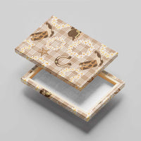 Aloha Hawaii Paniolo Khaki Palaka Canvas Wall Art Coastal Rodeo - Polynesian Pride