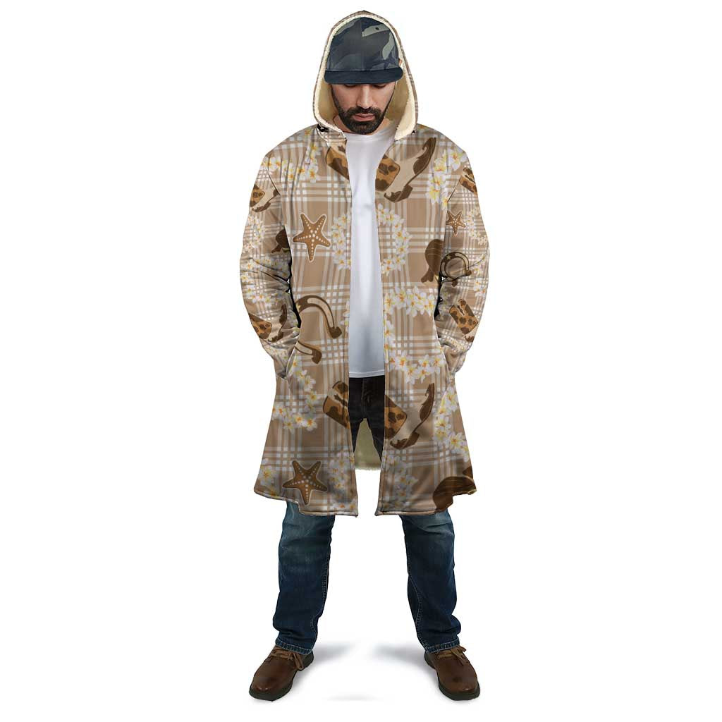 Aloha Hawaii Paniolo Khaki Palaka Cloak Coastal Rodeo - Polynesian Pride