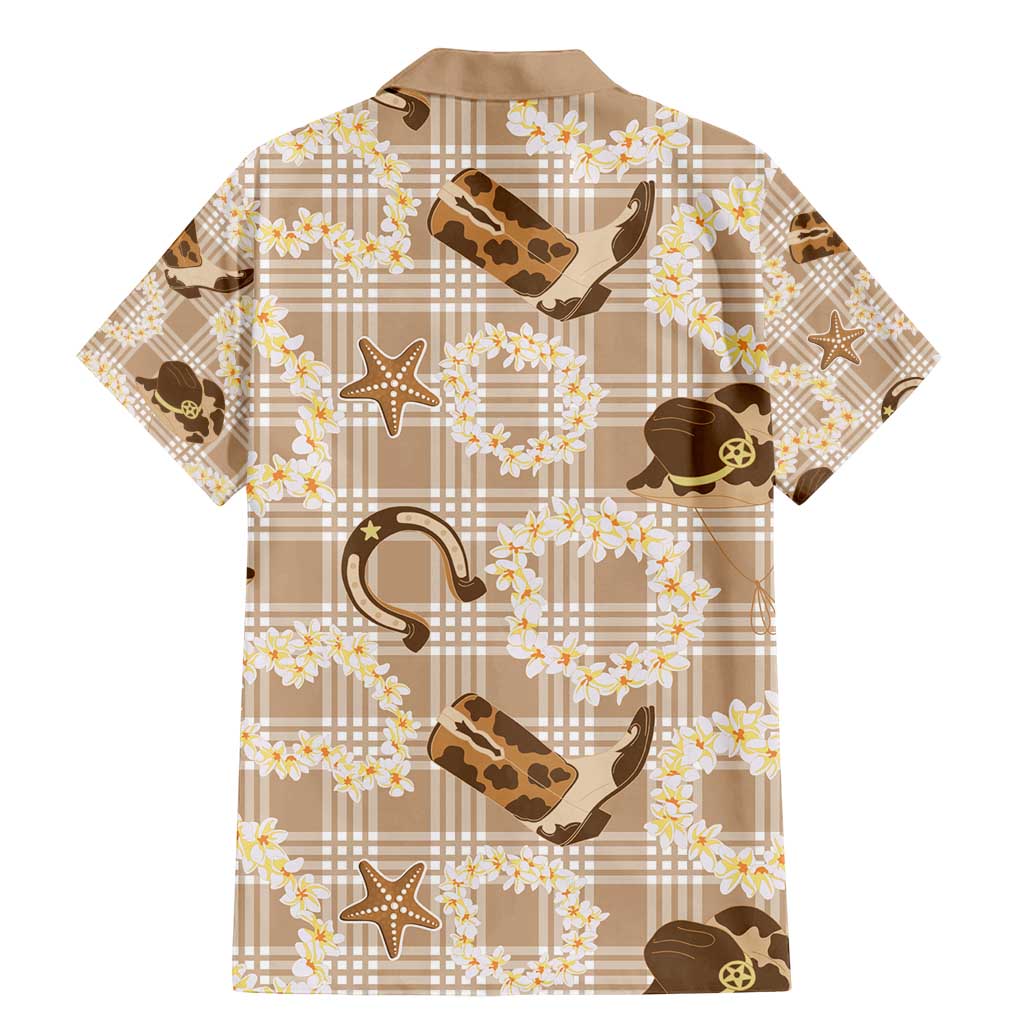 Aloha Hawaii Paniolo Khaki Palaka Family Matching Mermaid Dress and Hawaiian Shirt Coastal Rodeo LT7 - Polynesian Pride