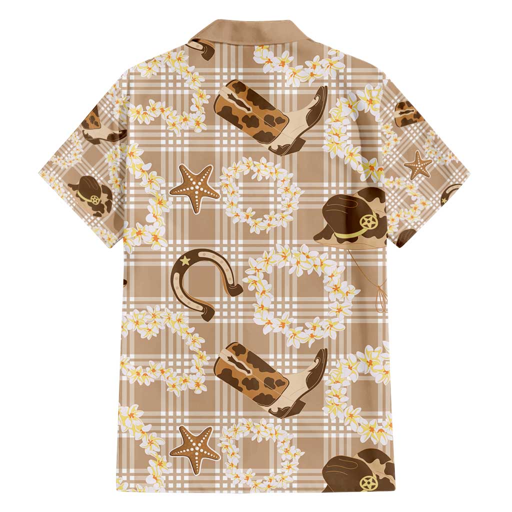 Aloha Hawaii Paniolo Khaki Palaka Family Matching Short Sleeve Bodycon Dress and Hawaiian Shirt Coastal Rodeo LT7 - Polynesian Pride
