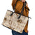 Aloha Hawaii Paniolo Khaki Palaka Leather Tote Bag Coastal Rodeo - Polynesian Pride