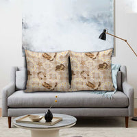 Aloha Hawaii Paniolo Khaki Palaka Pillow Cover Coastal Rodeo - Polynesian Pride