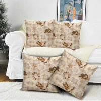 Aloha Hawaii Paniolo Khaki Palaka Pillow Cover Coastal Rodeo - Polynesian Pride