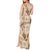 Aloha Hawaii Paniolo Khaki Palaka Tank Maxi Dress Coastal Rodeo - Polynesian Pride
