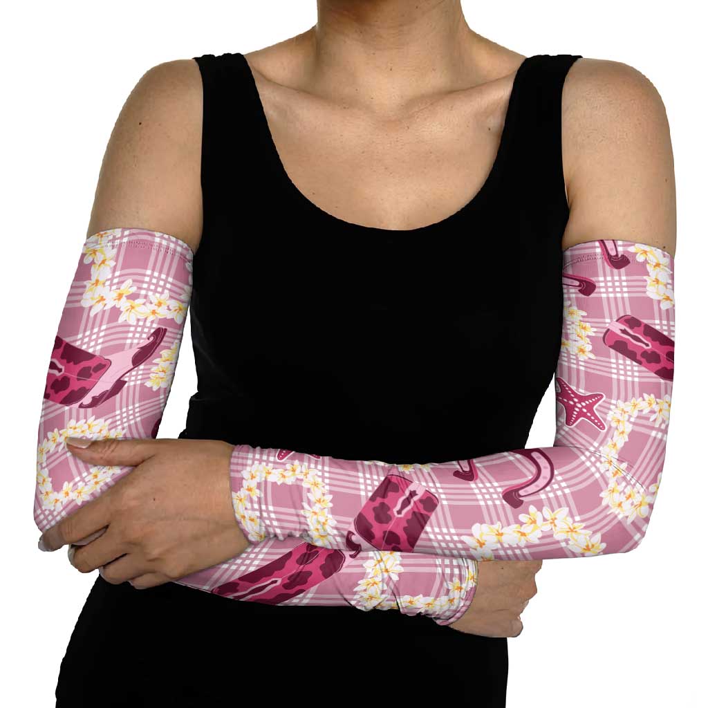 Aloha Hawaii Paniolo Lokelani Rose Palaka Arm Sleeves Coastal Rodeo - Polynesian Pride