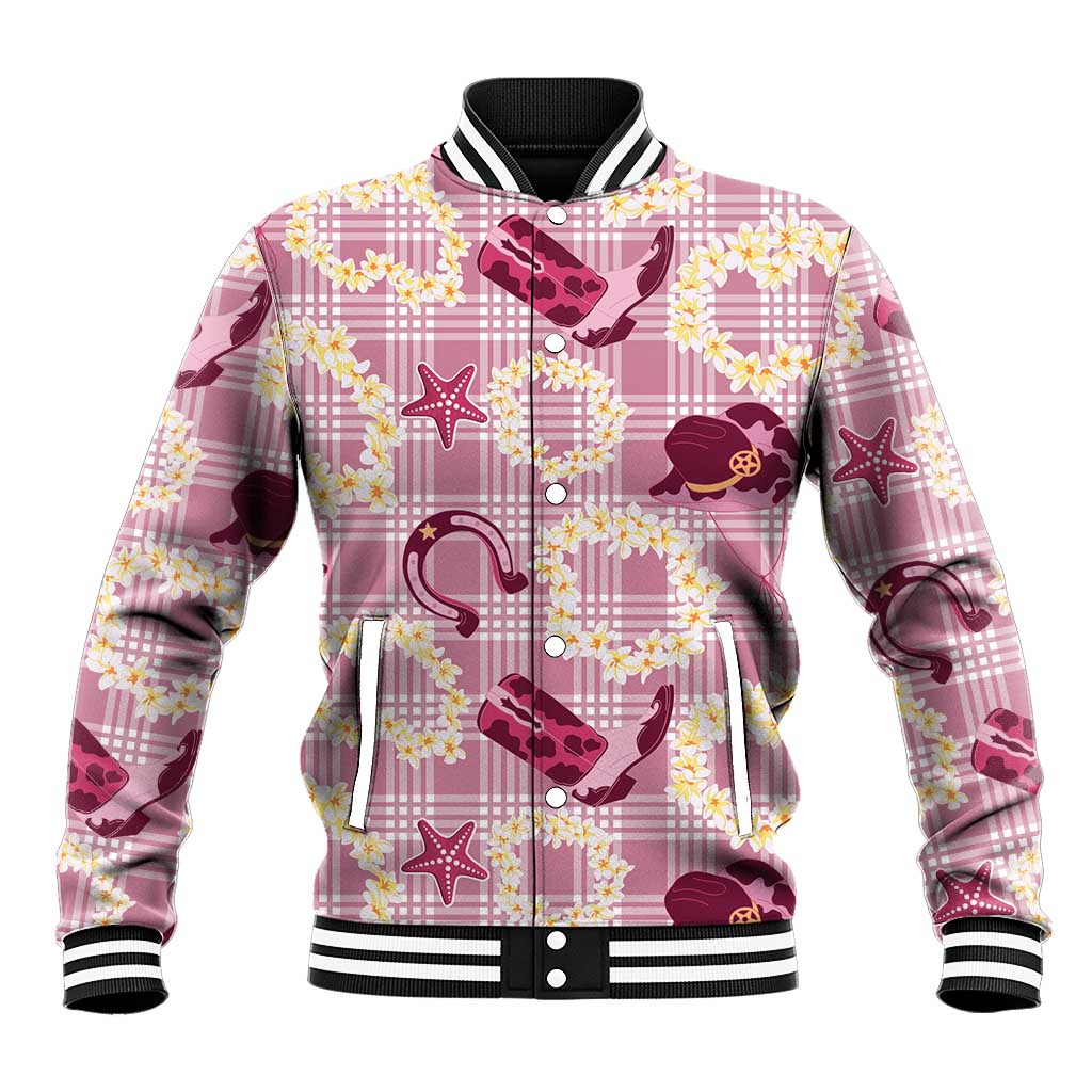 Aloha Hawaii Paniolo Lokelani Rose Palaka Baseball Jacket Coastal Rodeo - Polynesian Pride