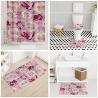 Aloha Hawaii Paniolo Lokelani Rose Palaka Bathroom Set Coastal Rodeo - Polynesian Pride