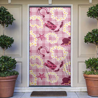 Aloha Hawaii Paniolo Lokelani Rose Palaka Door Cover Coastal Rodeo LT7 Rose Pink - Polynesian Pride